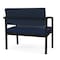 Lesro Lenox Steel Bariatric Chair Metal Frame, Black, RF Blueberry Back, MD Ink Seat LS1401 - alternate 3